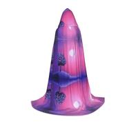 Gongjuy Scène de nuit Peinture à l'huile Costumes cosplay pour enfants Sorcières et vampires, capes à capuche pour les festivals des enfants