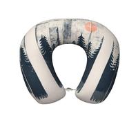 Gongjuy Wilderness Fox Art Oreiller volant, oreiller de sommeil, oreiller de voyage en éponge à mémoire de forme, oreiller portable en forme de U