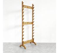 GONGKAI Support d'armes Multicouche sur Pied,présentoir pour épée en Bambou Naturel,présentoir pour flûte,Grands Supports d'armes Classiques en Bois pour épée-12-Layer