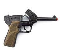 Gonher 124/6 Pistolet de police avec 8 coups Noir Noir