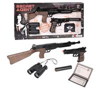 Gonher -Agent Secret 8 Coups/boîte, Couleur Noire, sans Taille (239/6)