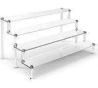 Gonice Présentoir en acrylique transparent pour figurines, présentoir à 4 niveaux pour collections Funko POP, parfums, cosmétiques, desserts (lot de 4T)