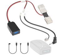 Gonifeto Cordon d'alimentation pour détecteur de radar (14 broches de type B) compatible avec Jeep Compass Wagoneer Dodge Ram avec rétroviseur à gradation automatique, câble de charge RJ11 DC3.5, USB