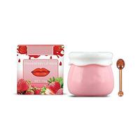 Goniome Baume à lèvres hydratant en pot de miel, baume à lèvres anti-rides pour les lèvres,hydratant et prévention des secs, exfoliant pour les lèvres craquelées(fraise)