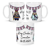 Gonks King Charles III & Camilla 10oz Tasse Mug Du Roi Couronnement Commémorative Cadeau Ses majesty 6th May 2023