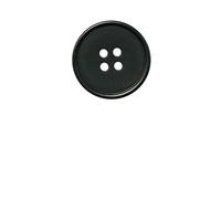 GONMDOPY Boutons, Lot de 10 Boutons Ronds Colorés À Quatre Œillets, Faits Main, Parfaits Pour Les Pulls Et Les Manteaux./Black-10Pcs/15Mm