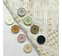 GONMDOPY Boutons, Lot de 10 Boutons Ronds Colorés À Quatre Œillets, Faits Main, Parfaits Pour Les Pulls Et Les Manteaux./*-10Pcs/25Mm