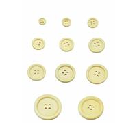 GONMDOPY Boutons, Lot de 10 Boutons Ronds Passepoilés À 4 Trous - Accessoires de Couture - Boutons Décoratifs Pour Vêtements/Button Mt81/Diameter 28Mm 10Pcs