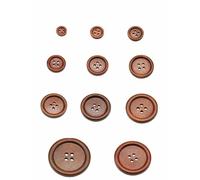 GONMDOPY Boutons, Lot de 10 Boutons Ronds Passepoilés À 4 Trous - Accessoires de Couture - Boutons Décoratifs Pour Vêtements/Button Mt279/Diameter 40Mm 10Pcs