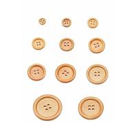 GONMDOPY Boutons, Lot de 10 Boutons Ronds Passepoilés À 4 Trous - Accessoires de Couture - Boutons Décoratifs Pour Vêtements/Button Mt329/Diameter 30Mm 10Pcs