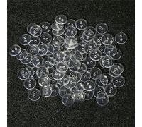 GONMDOPY Boutons, Lot de 100 Petits Boutons Transparents À Deux Trous, Ronds, Pour Chemises, Pulls, Manteaux Et Accessoires Décoratifs/11Mm 100Pcs