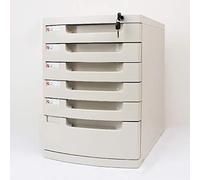 GONMDOPY Classeur Mobile - Étagère À Dossiers, Meuble de Rangement de Bureau, Armoire D'Archivage À 6/7 Tiroirs Avec Serrure, Capacité Pour Dossiers A4/6-Layers