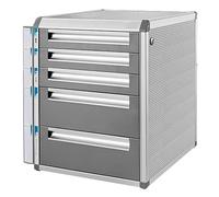 GONMDOPY Classeur Mobile Multifonction Avec Serrure, 4 Ou 5 Tiroirs En Alliage D'Aluminium, Format A4, Pour Dossiers Suspendus./31.5X35X39.8Cm