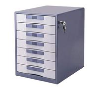 GONMDOPY Classeur Mobile - Porte-Documents de Bureau Avec Serrure - Commode À 5/7 Tiroirs - Boîte de Rangement Pour Dossiers A4 - Armoire de Finition - Capacité/Blue/300X350X410Mm