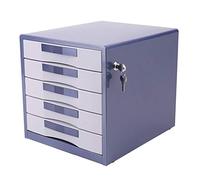 GONMDOPY Classeur Mobile - Porte-Documents de Bureau Avec Serrure - Commode À 5/7 Tiroirs - Boîte de Rangement Pour Dossiers A4 - Armoire de Finition - Capacité/Blue/300X350X308Mm