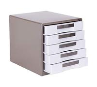 GONMDOPY Classeur Mobile - Porte-Documents de Bureau Avec Serrure - Commode À 5/7 Tiroirs - Boîte de Rangement Pour Dossiers A4 - Armoire de Finition - Capacité/Brown/300X350X308Mm