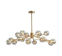 GONMDOPY Lustre Sputnik de Style Industriel Moderne, Plafonnier, Lustre Sphérique En Verre, Suspension Led Pour Chambre, Luminaire Suspendu de Luxe Pour Salle À Manger, Salon Et Salle Den/Smoke Gray/1