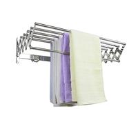 GONMDOPY Porte-Serviettes, Porte-Serviettes Télescopique Avec 4 Crochets, Porte-Serviettes Mural En Acier Inoxydable 304, Porte-Serviettes Pliant/70Cm