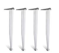 GONMDOPY Tischbeine, Tischbein-Set, 4-Teitischbeine, Esstischbeine Aus Metall, Schwarze Tischbeine, Verstellbare Schreibtischbeine, Couchtischbeine Aus Stahlrohr/White/725Mm