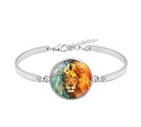 GONMFKM Bracelet Constellation À La Mode 12 Signes Du Zodiaque Horoscope Cabochon En Verre Motif De Dessin Animé Charme Bracelet Réglable, Pour Femmes Bracelets Bijoux Cadeau