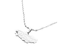 GONMFKM Colliers Pendentif Carte De Bretagne À La Mode - Chaîne De Chandail À Charme De Continent De Bretagne Délicate Avec Nom De La Ville, Pour Femmes Filles Garçons Carte Tour De Cou Chaîne Bijou