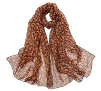 GONMFKM Écharpe En Mousseline De Soie De Mode Femmes Foulards Pour Dames Légères Minces Petites Écharpes En Mousseline À Imprimé Floral, Châles Et Enveloppements Doux Printemps Été Pour Robes De Soi