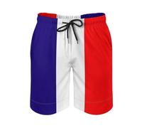GONMFKM Maillot De Bain pour Homme À Motif Drapeau De La France Séchage Rapide avec Doublure en Maille Et Poches France M
