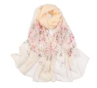 GONMFKM Mode Mousseline De Soie Hijab Silencieux Écharpe Pour Les Femmes Élégantes Petite Rose En Mousseline De Soie Georgette Bandana Écharpe Femmes Foulard, Mode Sarong Wrap Châle Étole Pour La Pl