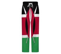 GONMFKM Pyjama En Flanelle Pour Femme Pantelon De Détente Doux Pour Homme Imprimé Drapeau De La République Du Kenya Grande Taille Pour Couple Taille 3Xl