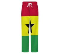 GONMFKM Pyjama Fantaisie En Flanelle Pour Femme Pantelon De Détente Doux Pour Homme Imprimé Drapeau De La République Du Ghana Grande Taille Pour Couple Taille 5Xl