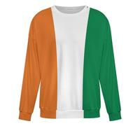 GONMFKM Sweat-Shirt À Col Rond Aux Couleurs du Drapeau De La République De Côte D'Ivoire Affichez Fièrement Votre Identité Et Votre Unité Nationale (Taille XL)