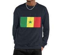 GONMFKM Sweat-Shirt Unisexe À Imprimé Drapeau du Sénégal - Pull De Travail Uni pour Homme Et Femme - Sweat-Shirt Doux en Coton Mélangé Idéal pour Le Travail Les Loisirs Et Le Sport