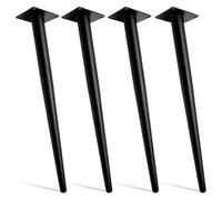 GONMPJZR 4 épingles à Cheveux en métal for projets de Bricolage. Table Noire avec Patins de Protection et vis for Meuble TV, canapé ou Meuble de Rangement.(55cm)