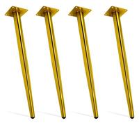 GONMPJZR 4 épingles à Cheveux en métal for projets de Bricolage. Table Noire avec Patins de Protection et vis for Meuble TV, canapé ou Meuble de Rangement.(72cm)