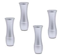 GONMPJZR Ensemble de 4 Supports Coniques en Alliage d'aluminium anodisé, Hauteur 8-15 cm, idéaux for canapés, Tables, armoires et Meubles TV. Sublimez Votre décoration intérieure.(Silver,12cm/4.7")
