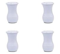 GONMPJZR Ensemble de 4 Supports Coniques en Alliage d'aluminium anodisé, Hauteur 8-15 cm, idéaux for canapés, Tables, armoires et Meubles TV. Sublimez Votre décoration intérieure.(White,8cm/3.1")