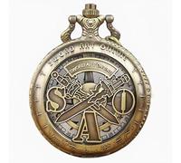 GONMPJZR Montre Vintage, Vintage Sword Art Online Montre de Poche à Quartz Collier Pendentif for Enfants Hommes Femmes chaîne analogique Cadeaux