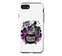 Gonna Be Busy Startin' Trouble Squelette Drôle Sorcière Coque pour iPhone SE (2020) / 7/8