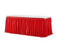 Gonne Da Scrivania - 1.8/2.7 M Rosso Natale Gonna Per Tavolo Feste, Copertura In Stoffa Adattabile Per Decorazione Casa Per Eventi Banchetti Matrimoni Feste Di Halloween E Raduni - Baby Show