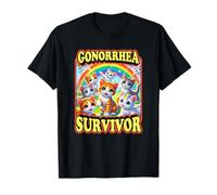 Gonorrhée Survivor Drôle Humour sombre Existentiel Dread T-Shirt