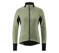 Gonso Road Jacket Softshell 2 W, Veste de cyclisme pour femme, Veste Softshell hydrofuge, Coupe-vent, G-Shell pour une isolation thermique optimale, Coupe ajustée, Sans PFC, Vert, 42
