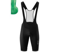 Gonso Sitivo Bib, Cuissard à Bretelles Court pour Homme, avec Peau de Chamois Sitivo Confort, Haute élasticité et élastique en Silicone antidérapant, Coupe ajustée, Noir/Vert, XXL