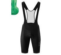 Gonso Sitivo Bib, Cuissard à bretelles court pour homme, Avec peau de chamois Sitivo Confort, Haute élasticité et élastique en silicone antidérapant, Coupe ajustée, Noir/vert, 3XL