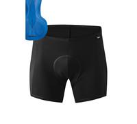 Gonso Sitivo U M, Sous-vêtement cycliste pour homme, S'adapte sous tous les shorts de vélo, Collant avec peau de chamois Sitivo avec éléments Poron, Coupe ajustée, Noir/bleu, 6XL