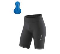 Gonso Sitivo W, Cuissard court pour femme, Avec peau de chamois Sitivo Confort, Haute élasticité et élastique en silicone antidérapant, Coupe ajustée, Noir/bleu, 46
