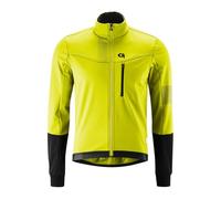 Gonso Valaff, Veste de vélo pour homme, Veste softshell déperlante, Coupe-vent, G-Shell pour une isolation thermique optimale, Coupe ajustée, Sans PFC, Jaune, 4XL