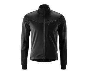 Gonso Valaff, Veste de vélo pour homme, Veste softshell déperlante, Coupe-vent, G-Shell pour une isolation thermique optimale, Coupe ajustée, Sans PFC, Noir, 3XL