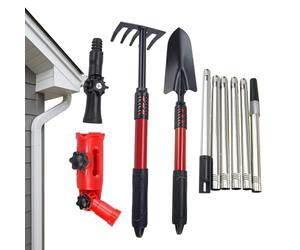 Gontadaie Outils de nettoyage - Râteau extensible pour gouttières | Retable télescopique avec barres extensibles | Kit de drainage pour toits anti-tir pour l'alimentation extérieure