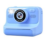 Gontence Appareil Photo Instantané Enfants, 2.4" Écran Selfie Appareil Photo instantané Enfant avec Carte de 32GB & 3 Rouleaux de Papier d'impression, Jouet Cadeau Noël Fille Garcon 3 à 12 Ans(Blue)