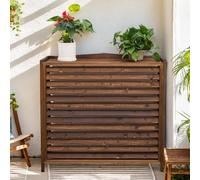 GonTzolkin Cache Climatiseur Exterieur Balcon Cache Clim Bois Housse Climatiseur Extérieur Cache Pompe À Chaleur Protéger du Soleil Et De La Pluie Cache Unité Extérieure Climatisation(120x57x100cm)